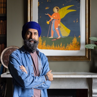 Judging the UK Artists art exhibition 2024, Runjeet Singh.